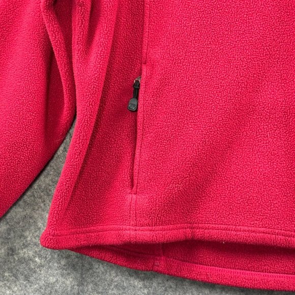 LL Bean Fleece Jacket Sweatshirt Womens XL Pink Zip Pockets Pullover Outdoor - Picture 7 of 12